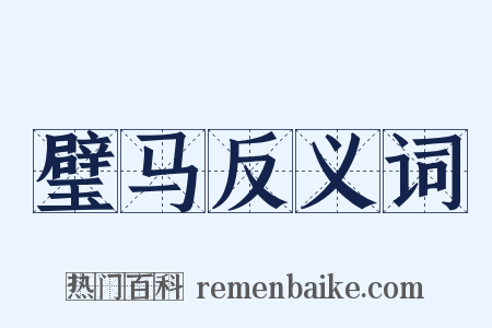 璧马反义词是什么意思的图片